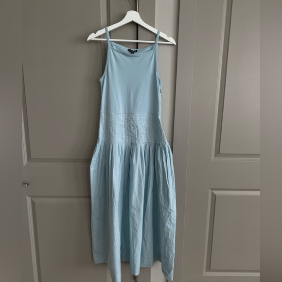 J. Crew women’s pintuck mixty midi dress tank blue size S - Picture 6 of 6